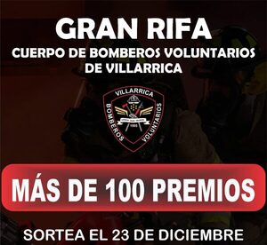 BOMBEROS NEGROS DE VILLARRICA ORGANIZAN GRAN RIFA CON MÁS DE 100 PREMIOS.