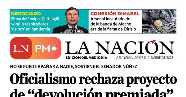 La Nación / LN PM: edición mediodía del 20 de diciembre