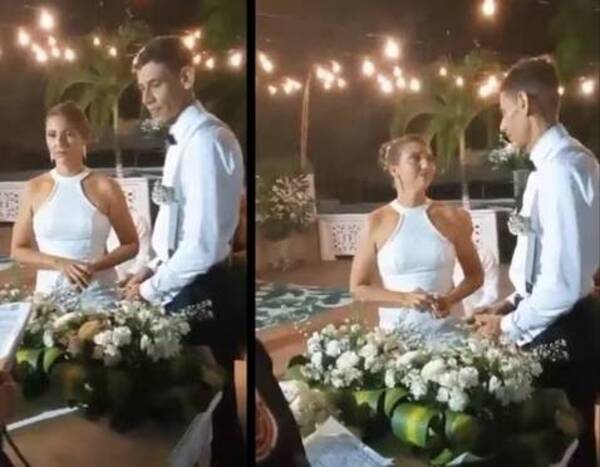 [VIDEO] En plena boda novia respondió al juez "no acepto"