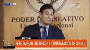 Silvio "Beto" Ovelar justificó la contratación de su hijo | Telefuturo