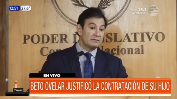 Silvio "Beto" Ovelar justificó la contratación de su hijo | Telefuturo