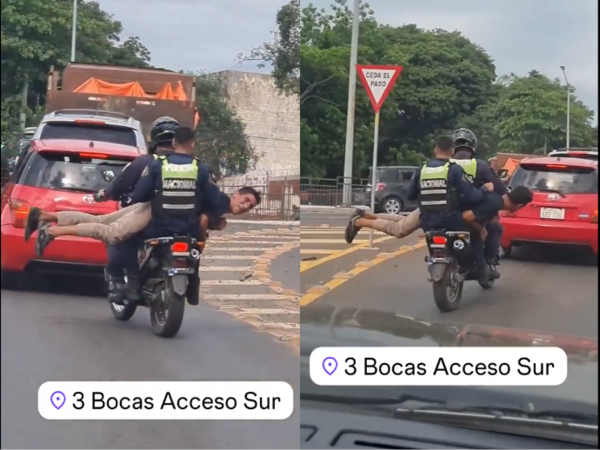 (VIDEO). Policía justificó que hayan llevado a un detenido en moto