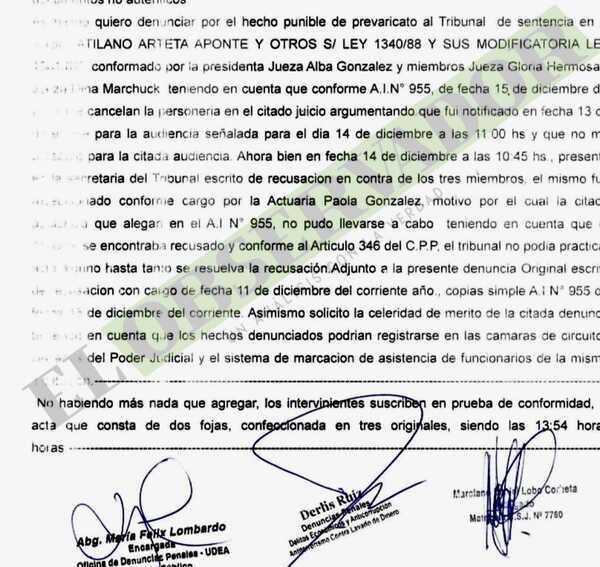 Denuncia por producción de documentos no auténticos salpica a jefa de estadística y por prevaricato a juezas