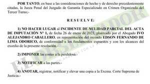 Jueza descarta violación al proceso en imputación a miembro del clan Odorico