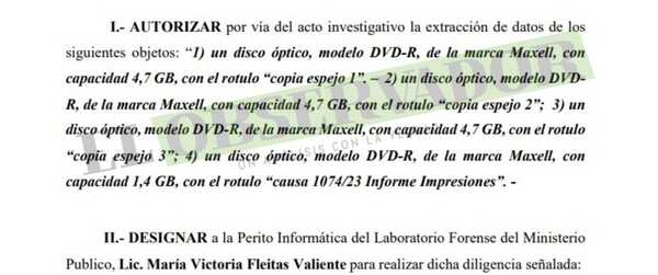 Peritarán dispositivos con información sobre expediente modificado de RGD