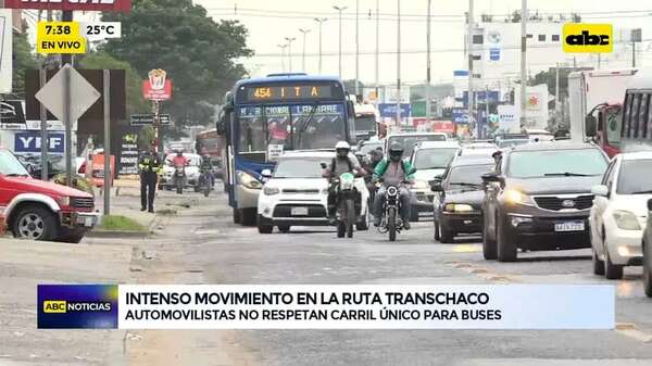 Video: Intenso movimiento en la ruta Transchaco - ABC Noticias - ABC Color