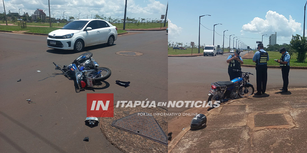 LA AV. JAPÓN DE ENCARNACIÓN FUE ESCENARIO DE OTRO SINIESTRO VIAL - Itapúa Noticias