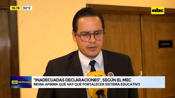 Video: “Inadecuadas declaraciones” de Beto Ovelar, según MEC - ABC Noticias - ABC Color