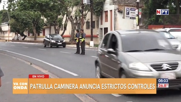 Patrulla Caminera advierte sobre estrictos controles durante las fiestas - Noticias Paraguay