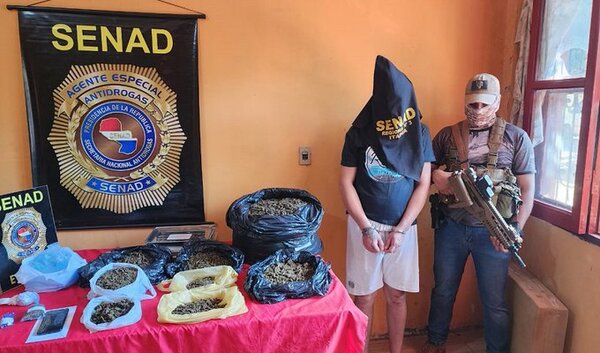SENAD capturó a proveedor de marihuana que operaba en Encarnación