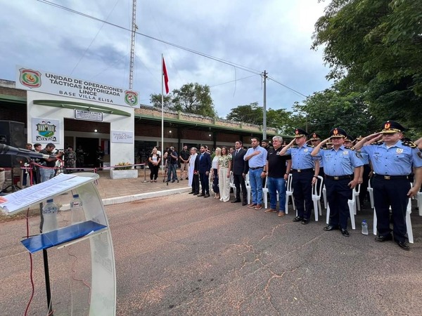 Instalan base del Grupo Lince en Villa Elisa en homenaje al agente Mendoza - ADN Digital