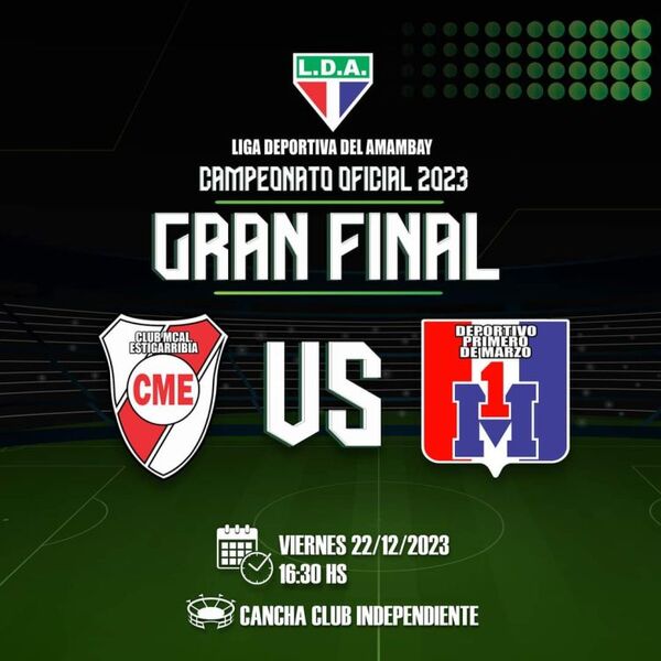 Este viernes se juega la final de la Liga Deportiva del Amambay 2023