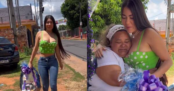 La Nación / Laurys Dyva regaló canastas navideñas y repartió alegría en las calles