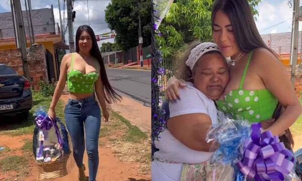 Laurys Dyva regaló canastas navideñas y repartió alegría en las calles – Prensa 5