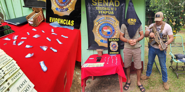 DETUVIERON A PRESUNTO MICROTRAFICANTE DE COCAÍNA EN CARMEN DEL PNÁ. - Itapúa Noticias