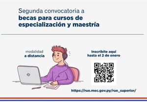 Amplían plazo de postulación a becas de especialización y maestría para formador de formadores - Informatepy.com