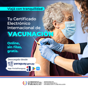 Viajeros pueden generar su certificado electrónico internacional de vacunación en el Portal Paraguay - ADN Digital