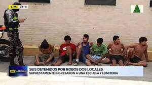 Video: Seis detenidos por robos dos locales - ABC Noticias - ABC Color