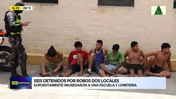 Video: Seis detenidos por robos dos locales - ABC Noticias - ABC Color