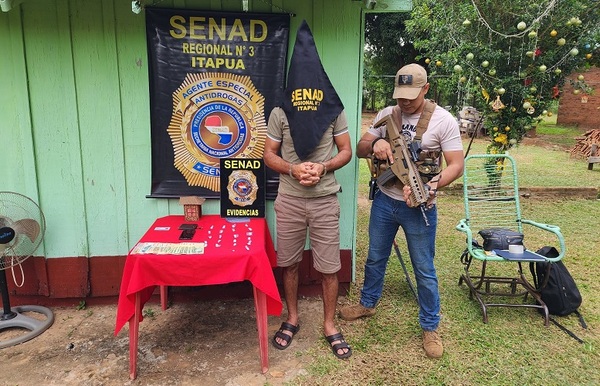 SENAD anuló boca de venta de drogas en Carmen del Paraná