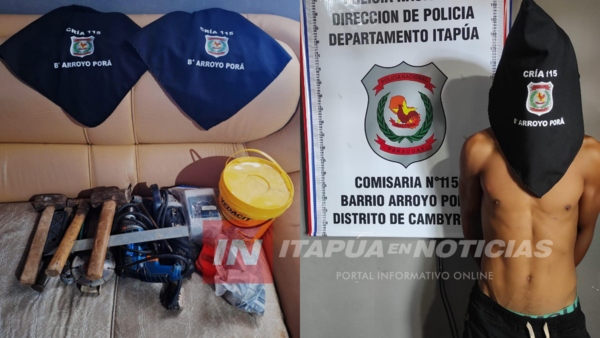 POLICÍAS ATRAPARON A PRESUNTO LADRÓN EN EL DISTRITO DE CAMBYRETÁ - Itapúa Noticias