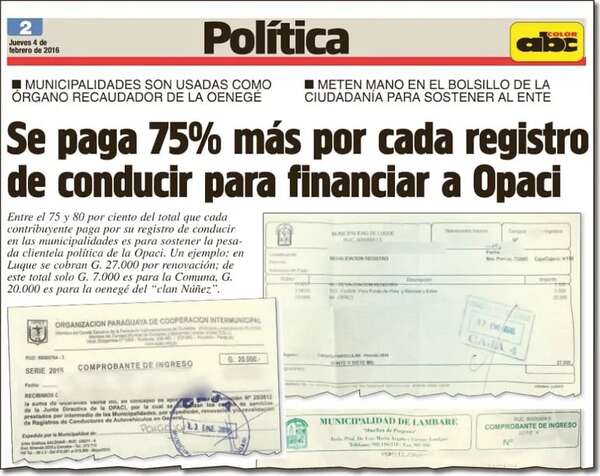 Bachi impulsa control a otras ONG, pero se olvida de la “descontrolada” Opaci - Política - ABC Color