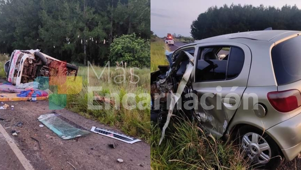 Grave accidente de tránsito en Coronel Bogado deja heridos y daños materiales