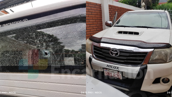 Balean camioneta en pleno centro de Encarnación