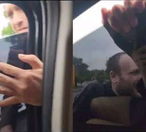 ¡Video de terror! Se tiró sobre un auto en marcha e intentó entrar - Policiales - ABC Color
