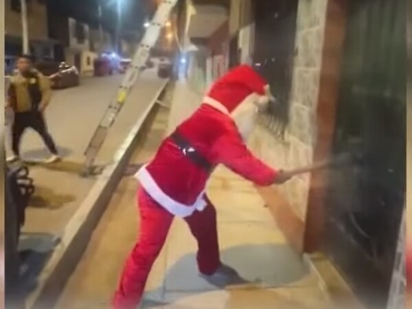 Policía disfrazado de Papá Noel detiene a dos traficantes de drogas en Perú