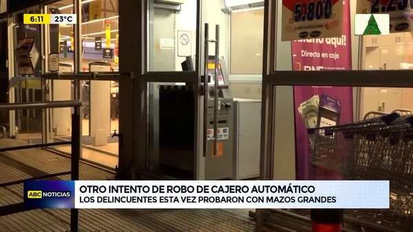 Video: Otro intento de robo de cajero automático - ABC Noticias - ABC Color