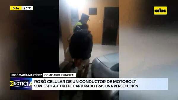Video: Robó celular de un conductor de motobolt - ABC Noticias - ABC Color