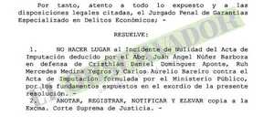 Rechazan nulidad de imputación en el caso del diputado Samaniego