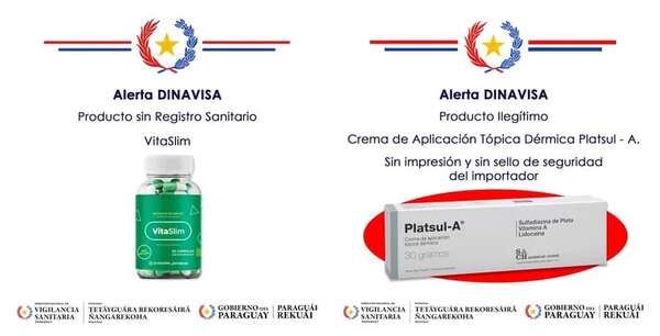 Dinavisa alerta sobre uso de un suplemento dietario y una crema - Nacionales - ABC Color