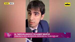 El ‘’nepovillancico’' de Albert Benítez: humorista hizo un especial dedicado al ‘’Clan Ovelar’' - Ensiestados - ABC Color