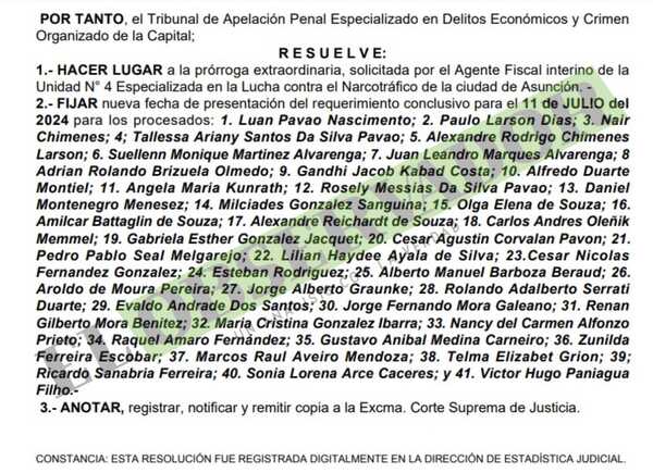 Fiscalía obtiene prórroga para requerimiento sobre imputados en causa Pavo Real