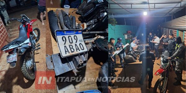 POLICÍA ALLANÓ VIVIENDA Y RECUPERÓ MOTOCICLETA HURTADA - Itapúa Noticias