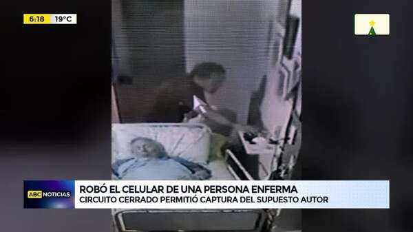 Video: Robó el celular de una persona enferma  - ABC Noticias - ABC Color