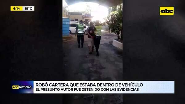 Video: Robó cartera que estaba dentro de vehículo - ABC Noticias - ABC Color