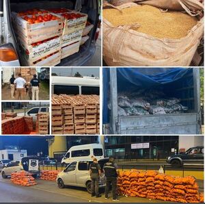 DNIT - Aduanas reporta decomiso de unos 580.000 kg de productos frutihortícolas
