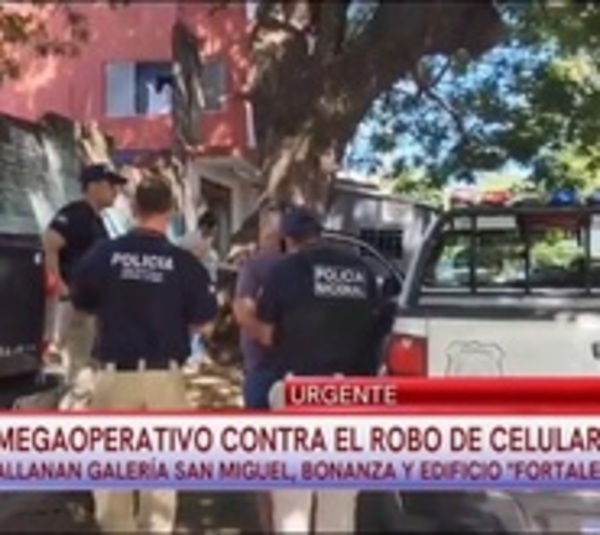 Allanamientos en operativo contra venta de celulares robados - Paraguay.com