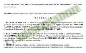 Cámara da vía libre a Imposición de medidas para exfiscales Hugo Volpe y Armando Cantero