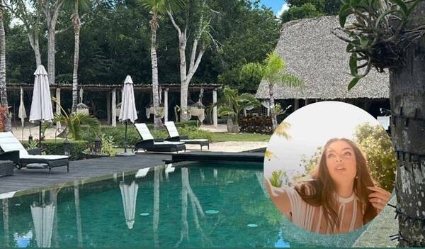 Nadia Ferreira ya se instaló en su mansión vacacional para recibir el Año Nuevo