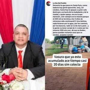 Vecinos reclaman falta de recolección de basuras a más de 20 días en Zanja Pytá