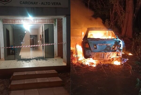 Hirieron a tiros a un hombre, balearon una comisaría y luego quemaron el vehículo que usaron