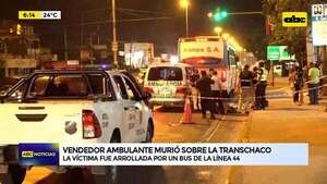 Video: Vendedor ambulante murió sobre la Transchaco  - ABC Noticias - ABC Color