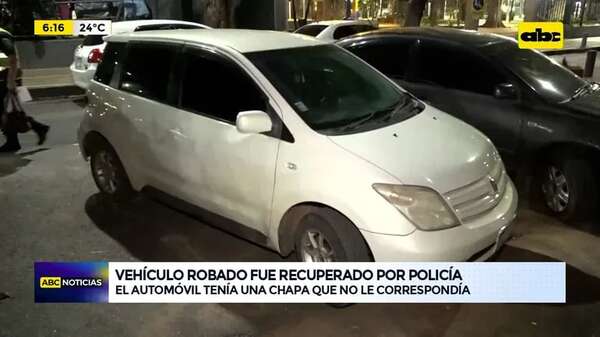 Video: Vehículo robado fue recuperado por policía - ABC Noticias - ABC Color