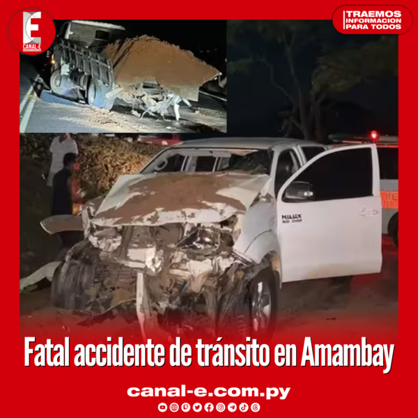 Fatal accidente de tránsito en Amambay