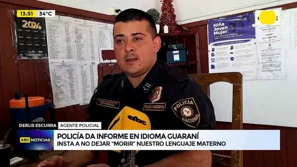 Video: policía da informe en idioma guaraní - ABC Noticias - ABC Color