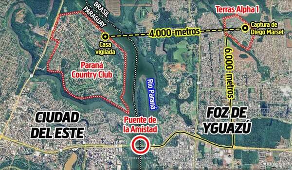 Vigilan una casa del Paraná Country Club en busca de Sebastián Marset - Policiales - ABC Color